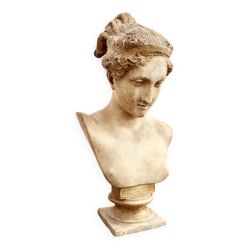 Buste à l'antique en plâtre d'après Antonio Canova, "Hébé", vers 1900