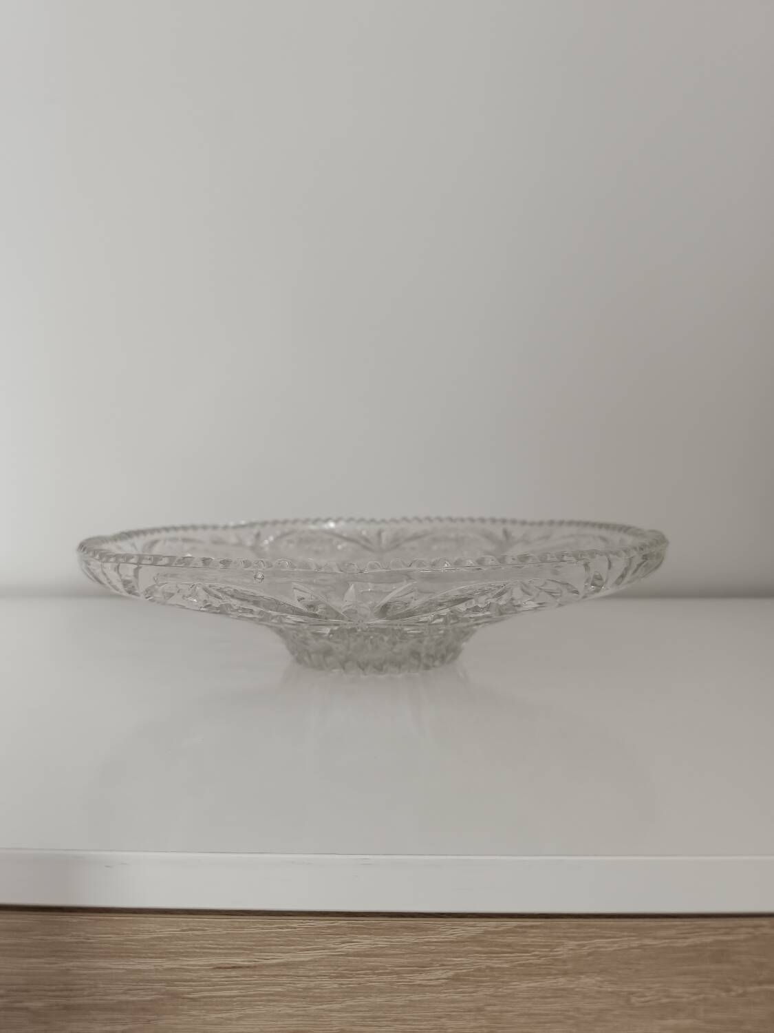 Vintage cut glass fruit bowl