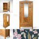 Parisian Art Deco wardrobe in raw oak, renovated.