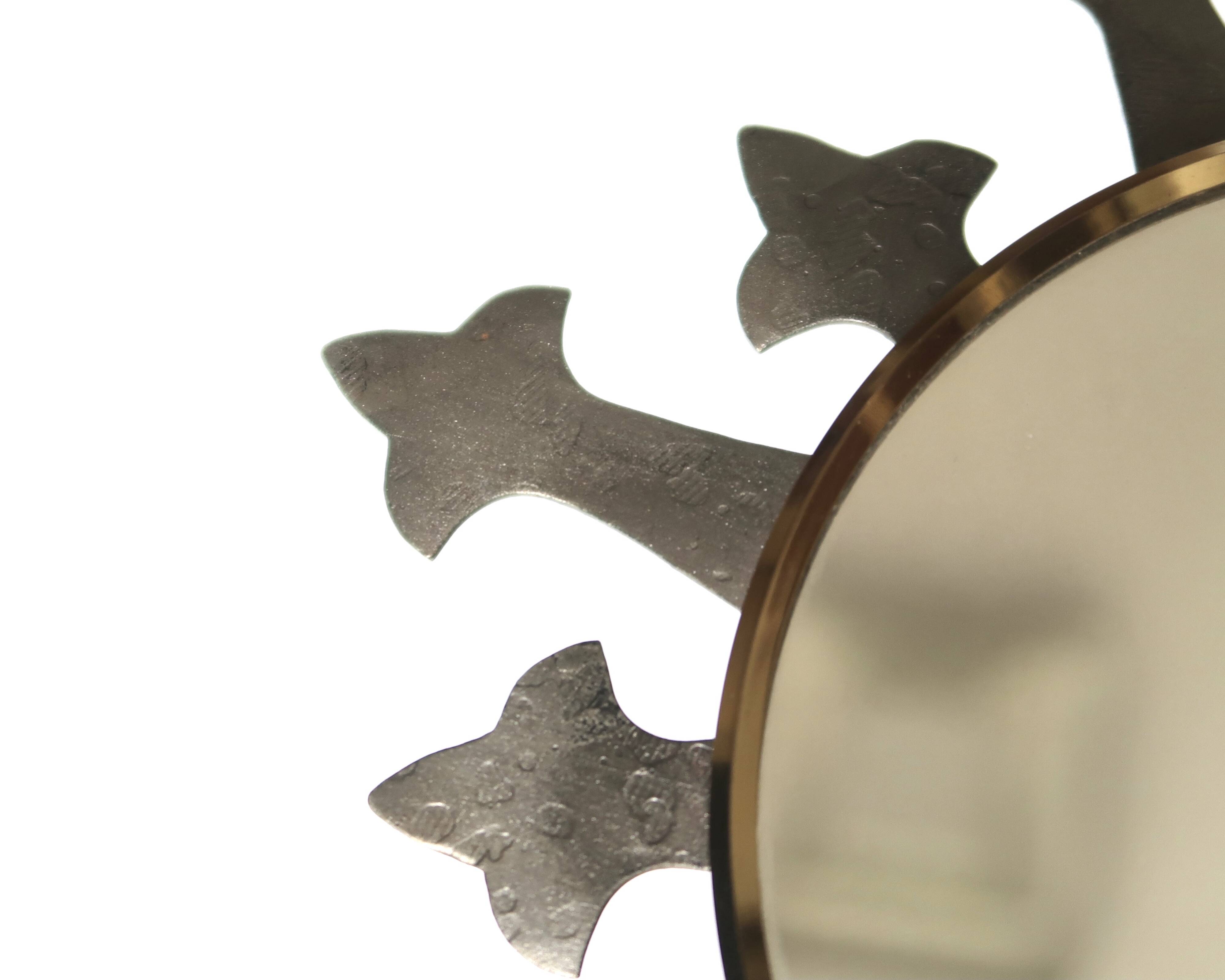 Small metal sun mirror, 1950s