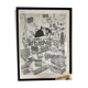 Affiche de magazine ancienne Hermès publicité de Noël magazine l'illustration de 1928
