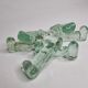 Set of six water glass knife holders from the Biot glassworks, signed