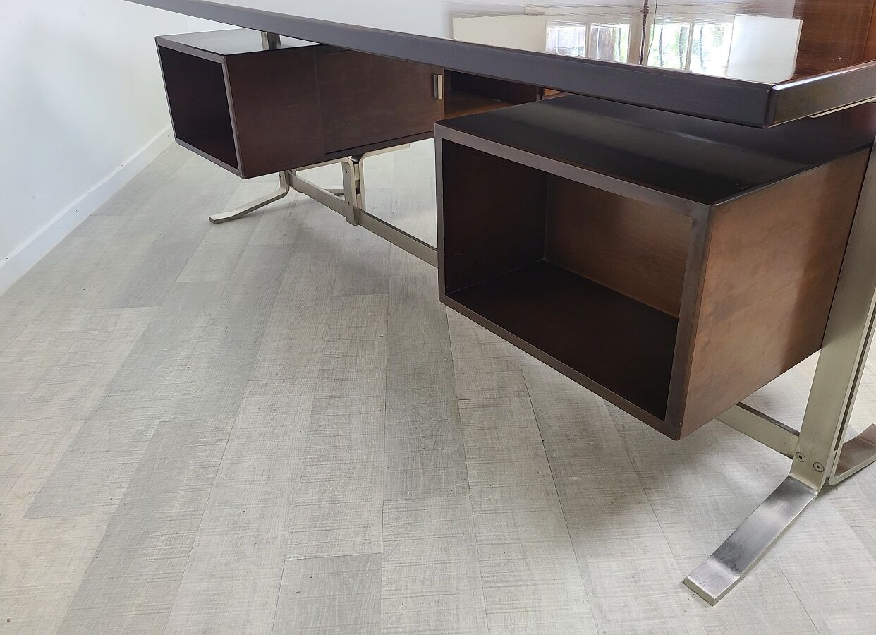 Design corner desk Gianni Moscatelli rosewood vintage 70s
