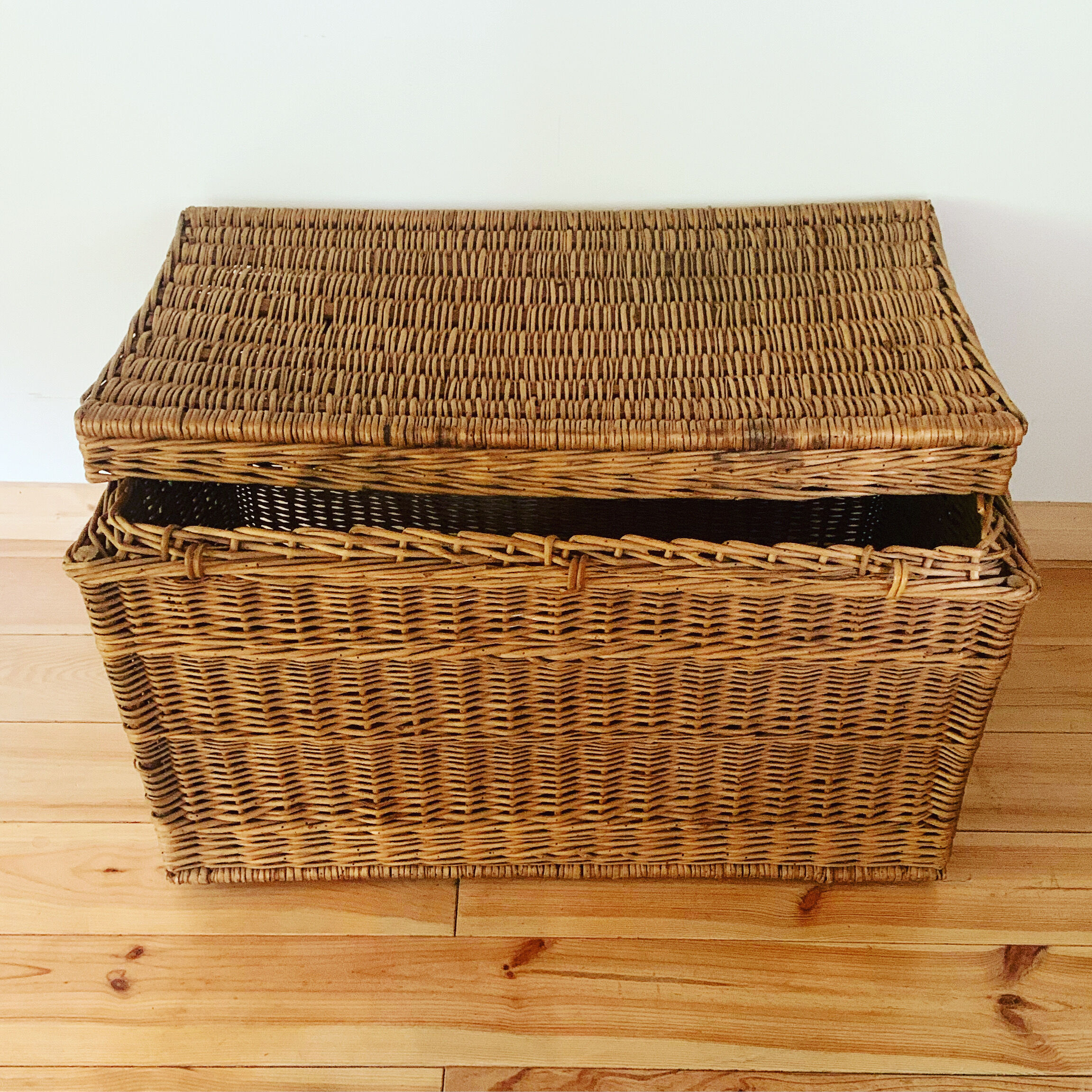 Vintage wicker trunk