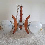 Lustre 3 branches Design Mazzega verres Murano