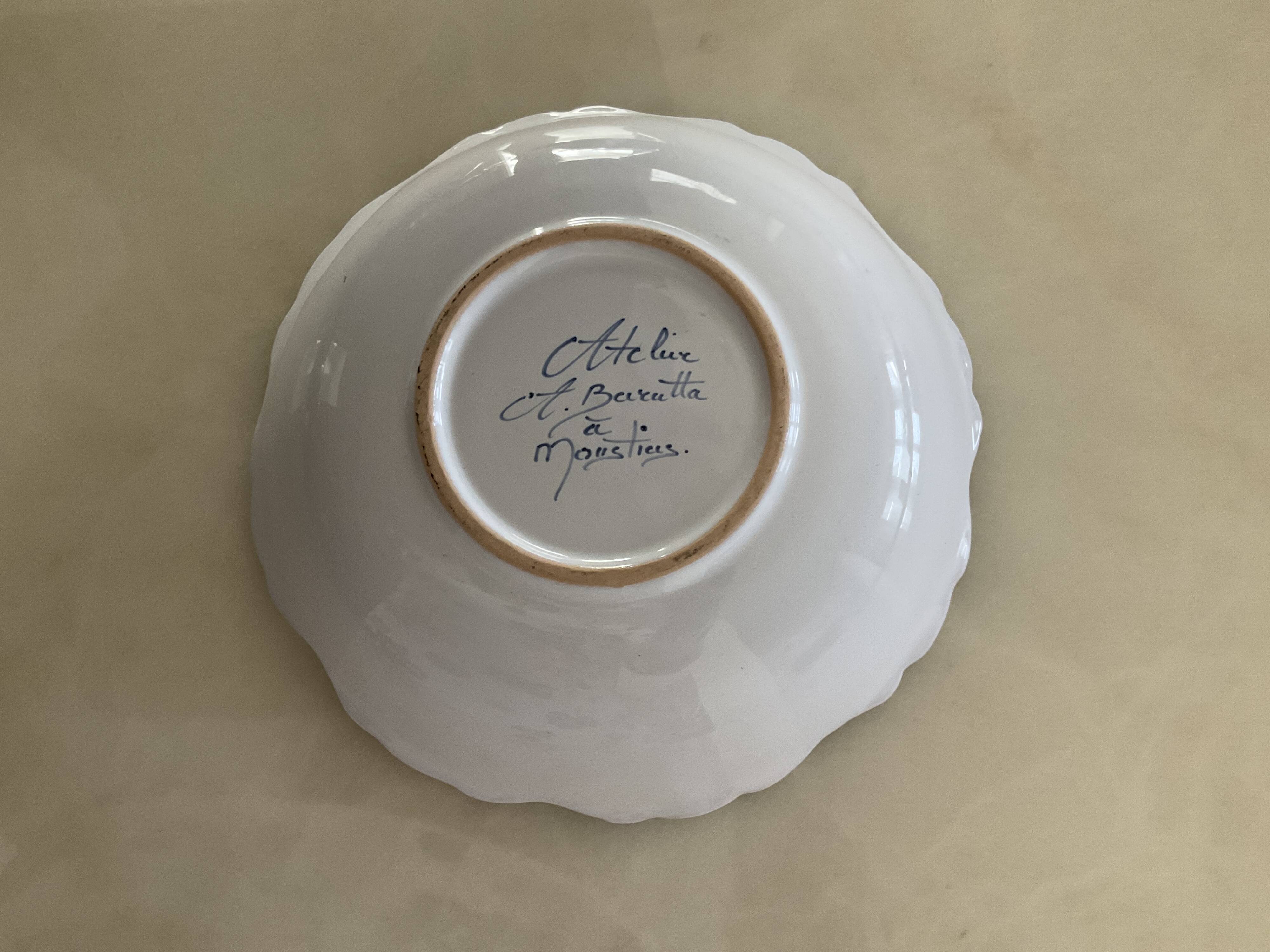 Ceramic bowl J. Moustiers