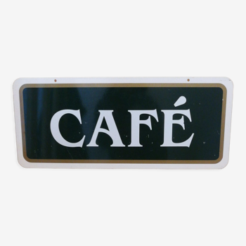 Enamelled plate '' café ''