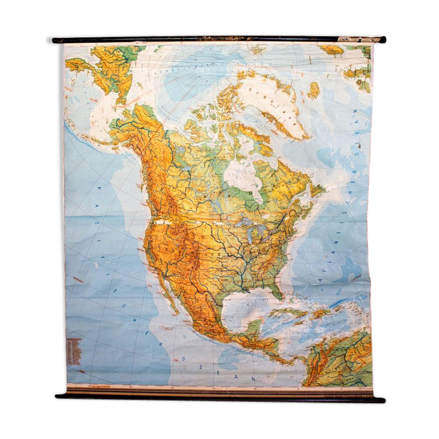 Poster "North America" ​​educational grid 1954