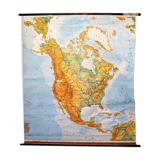 Poster "North America" ​​educational grid 1954