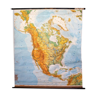 Poster "North America" ​​educational grid 1954