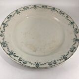 Plat de service rond ancien Gien model Etrusque terre de fer