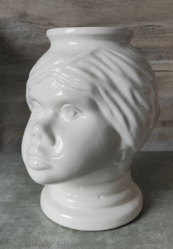 Cache pot tête de nubien