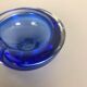 Blue Murano glass ashtray Murano, Italy, 1970s