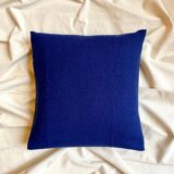 Navy blue wool cushion 40 cm