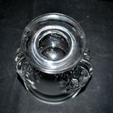 LALIQUE frosted crystal vase, Saint-Cloud model with acanthus leaves, 1950-1960