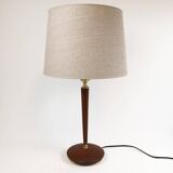 Teak and brass table lamp, mid-century, Sweden 1950s
