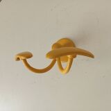 Vintage double coat rack in solid brass