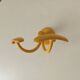 Vintage double coat rack in solid brass