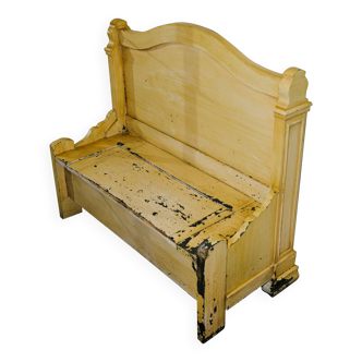 Banc avec coffre en bois