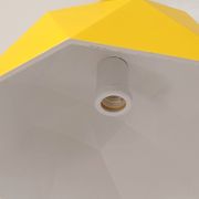 Vintage Bakelite origami-shaped yellow pendant light
