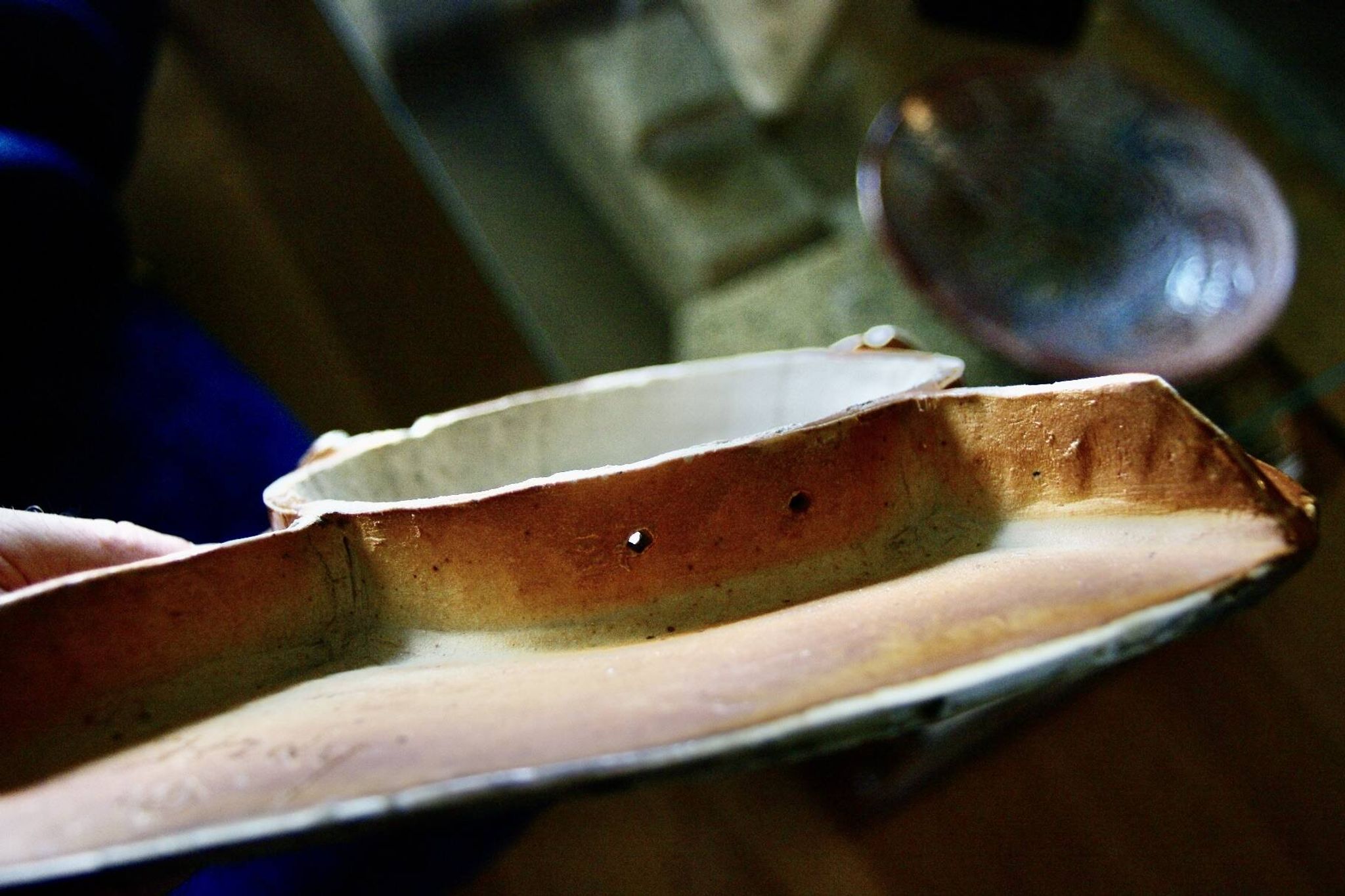 Vintage sandstone mirror from La Borne by Bruno H'dry 1960