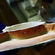 Vintage sandstone mirror from La Borne by Bruno H'dry 1960
