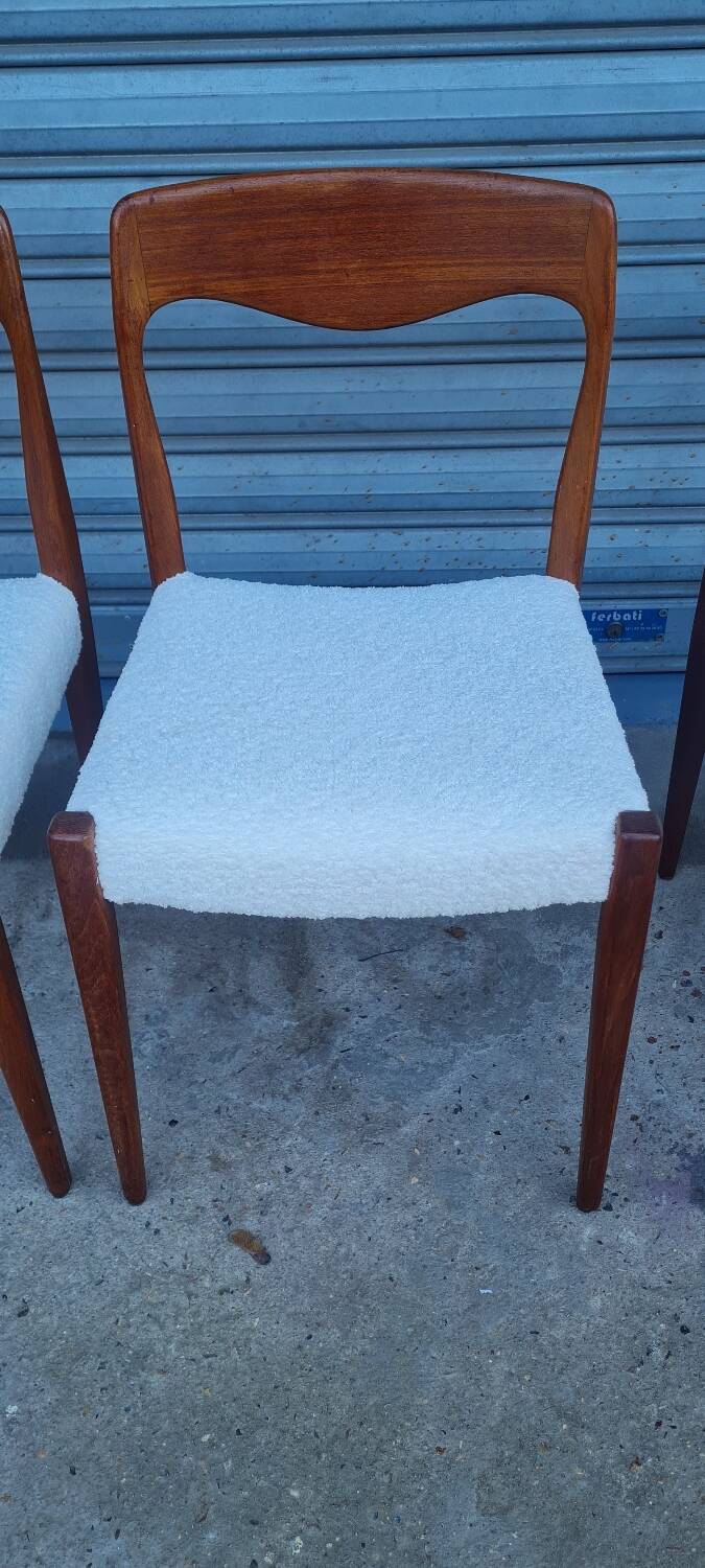 Set of 4 Scandinavian teak chairs