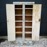 Old blue patinated wardrobe