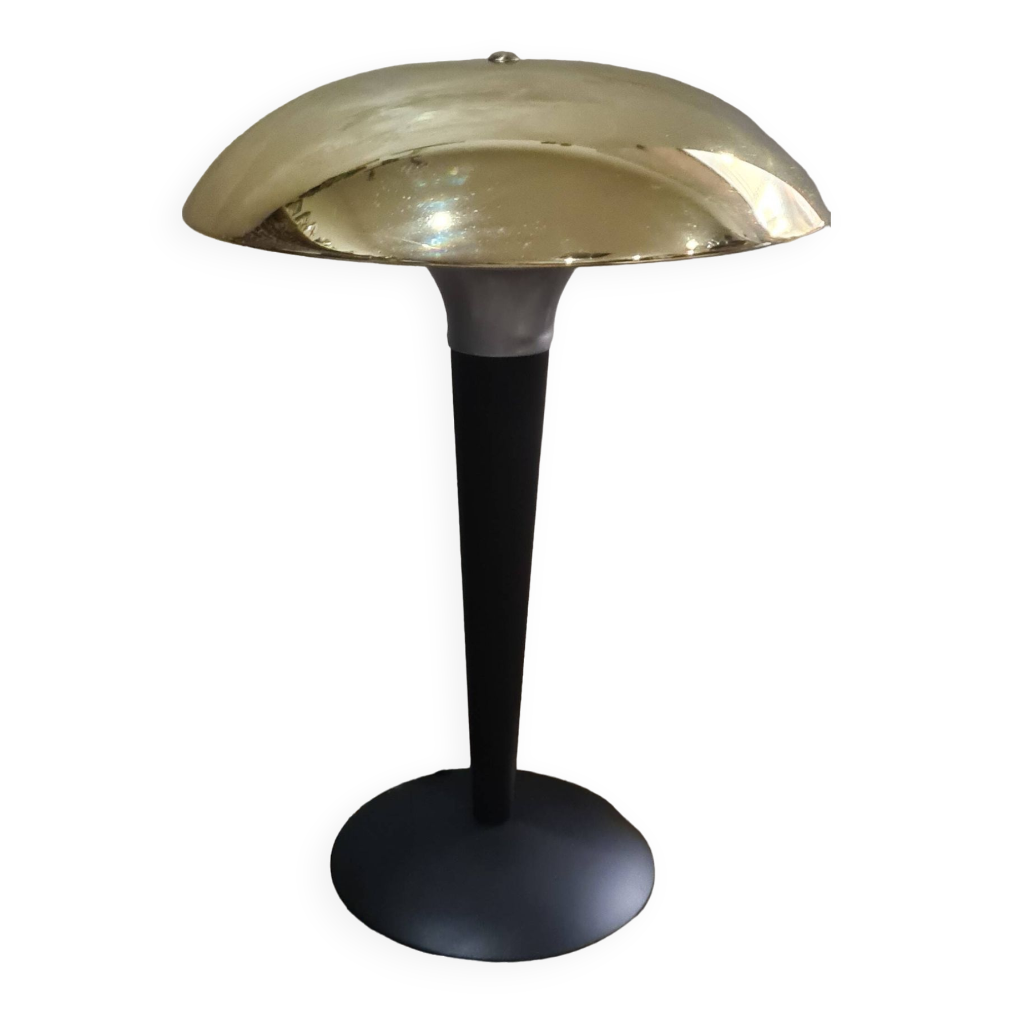 Chrome gold mushroom lamp (known as liner) 1975 to 85., h41 x l31 good condition