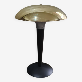 Lampe chrome or  champignon ( dit paquebot) 1975 a 85., h41 X l31 bon etat