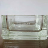 Glass paving ashtray signed lumax 40s 50