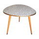 60s-60s tripod table pattern gray mosaic tray