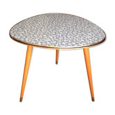 Table tripode années 60-70 motif plateau mosaïque gris