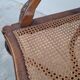 Louis XV Regency cane armchair leather armrests decorated with shell