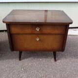Small vintage sideboard + 2 bedside table - wood compass leg
