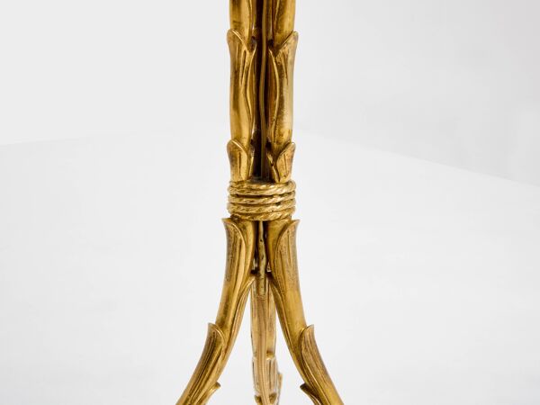 Lampadaire Maison Jansen feuillage bronze doré vers 1950
