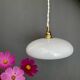 Vintage lampshade pendant light in blue opaline