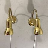 Brass flexible wall lamps, set of 2, 1960’s