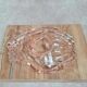 Vintage pink glass catchall / ashtray, hands joined.