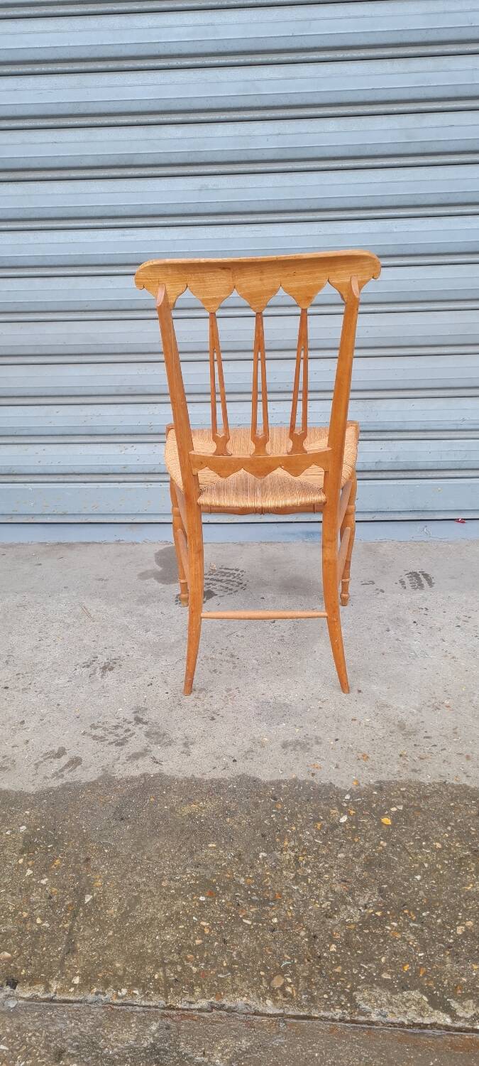 Chiavarine chair in wood and straw