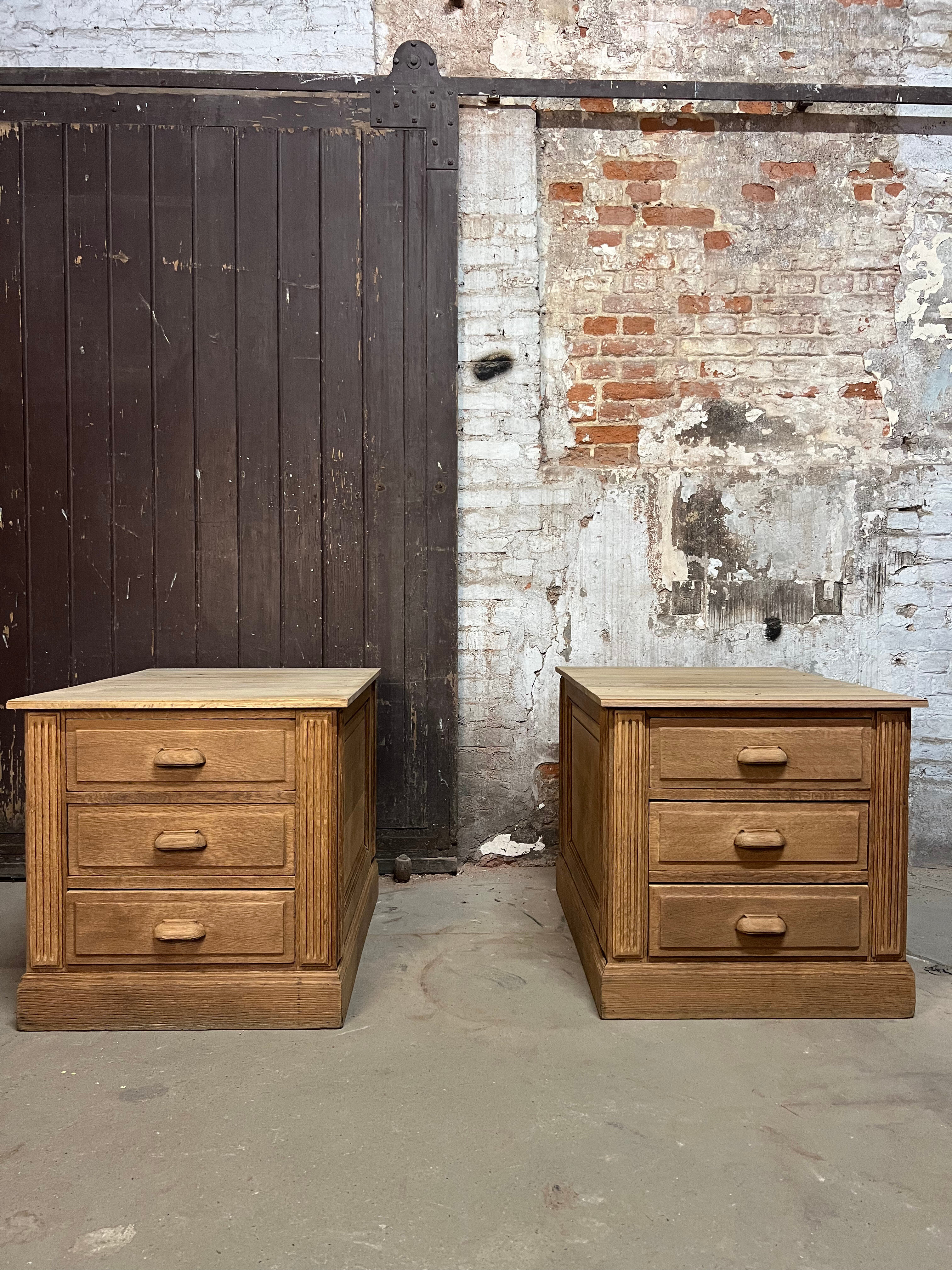 Raw oak drawer furniture