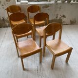 12 80s beech chairs