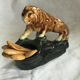 Zoomorphic lion ceramic egg cup