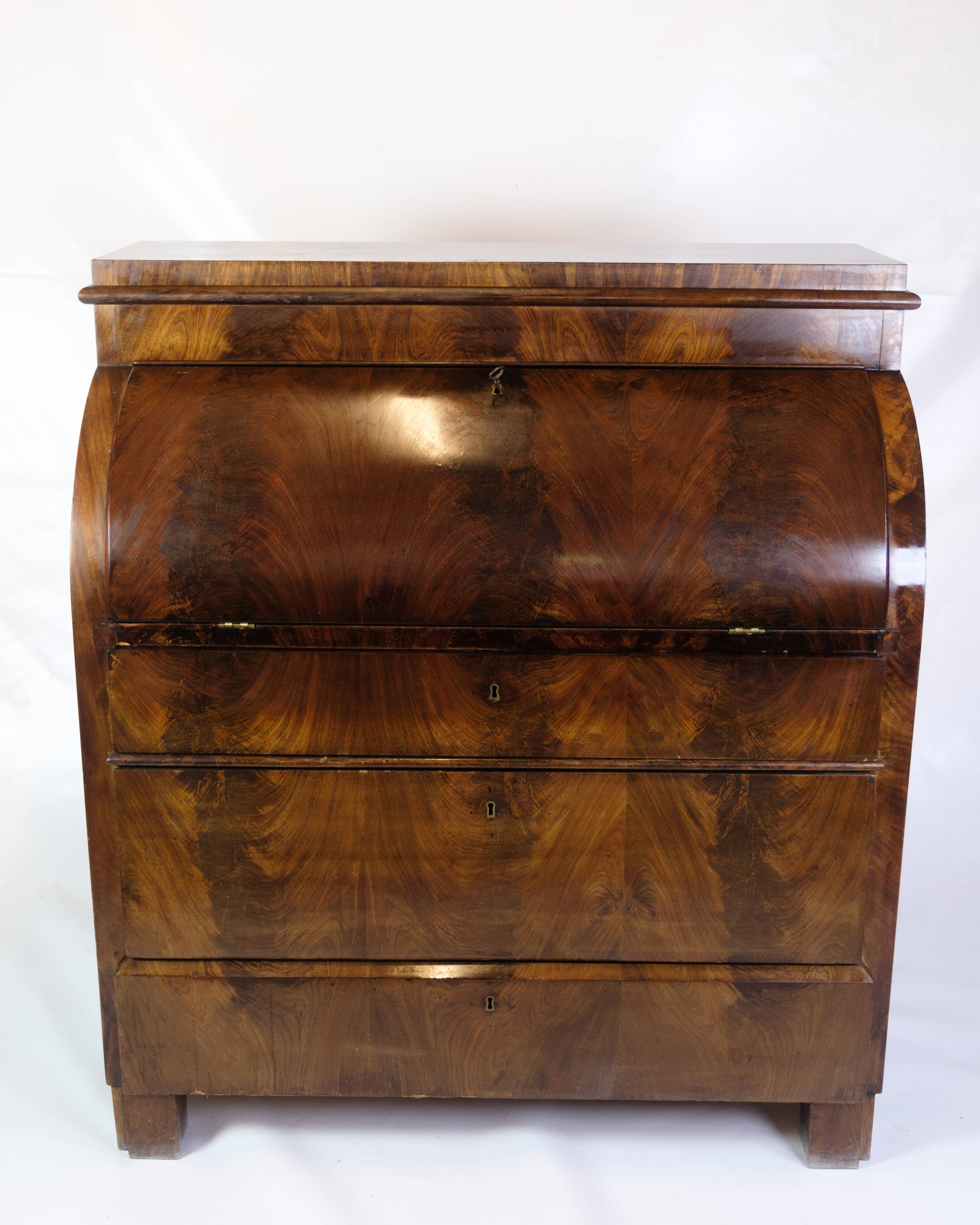 Chatol With Four Drawers Made In Hand Polished Mahogany From 1820s