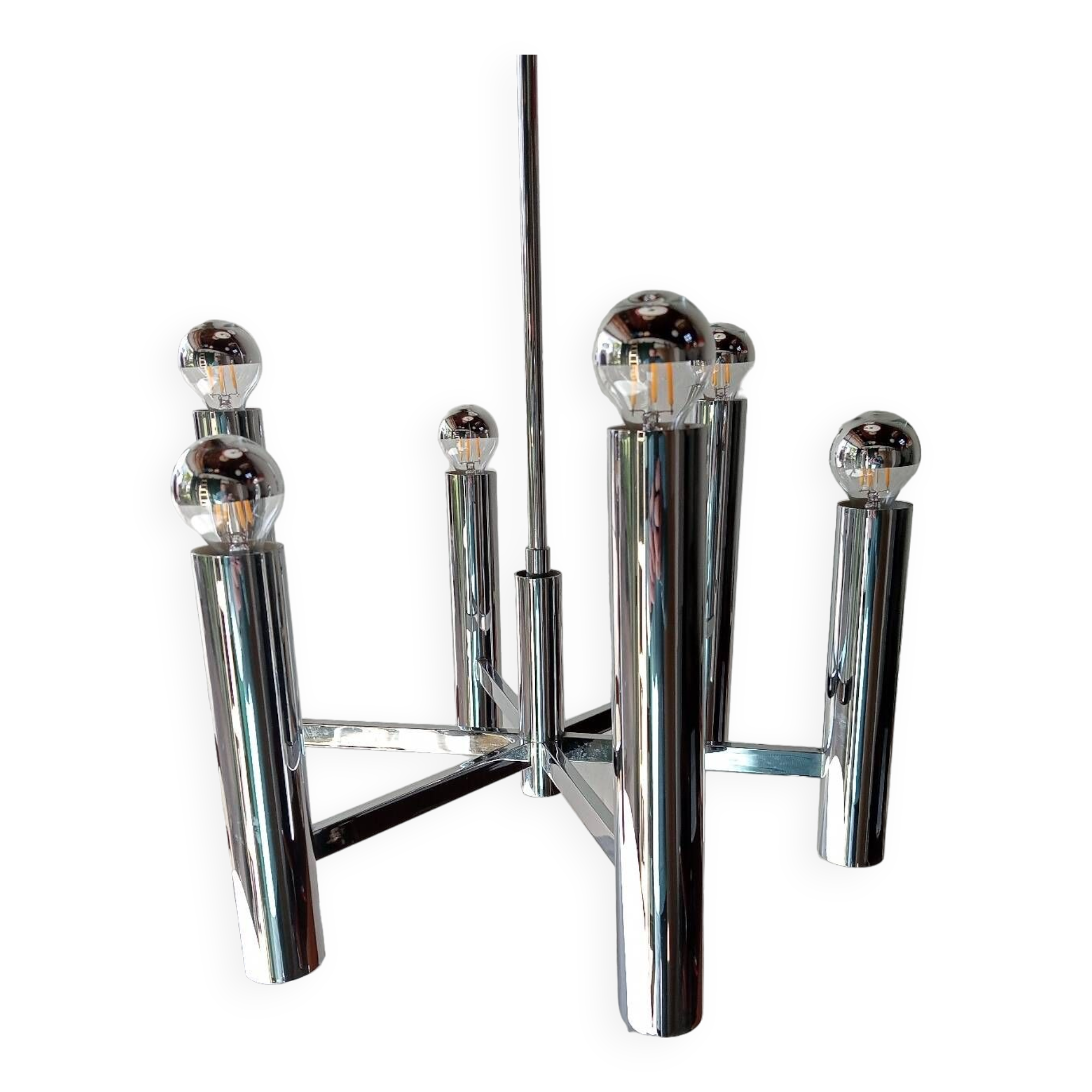 70s Sciolari 6-light suspension