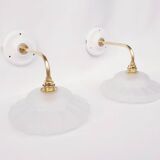 Art Deco swan neck wall lights