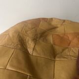 pouf in genuine leather patchwork colors, 1970