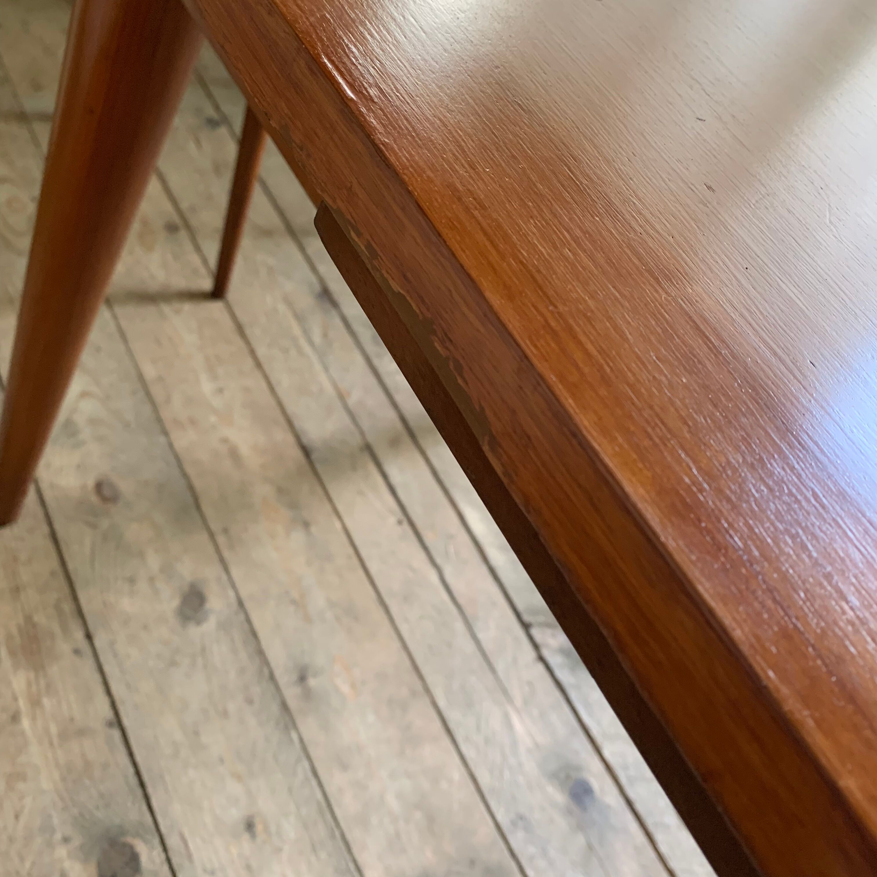 Vintage rectangular teak dining table