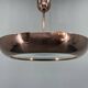 Suspension en cuivre Bauhaus UFO par Josef Hurka, années 1930