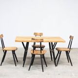 Pirrka table and chairs by Imari Tapiovaara for Laakan Puu